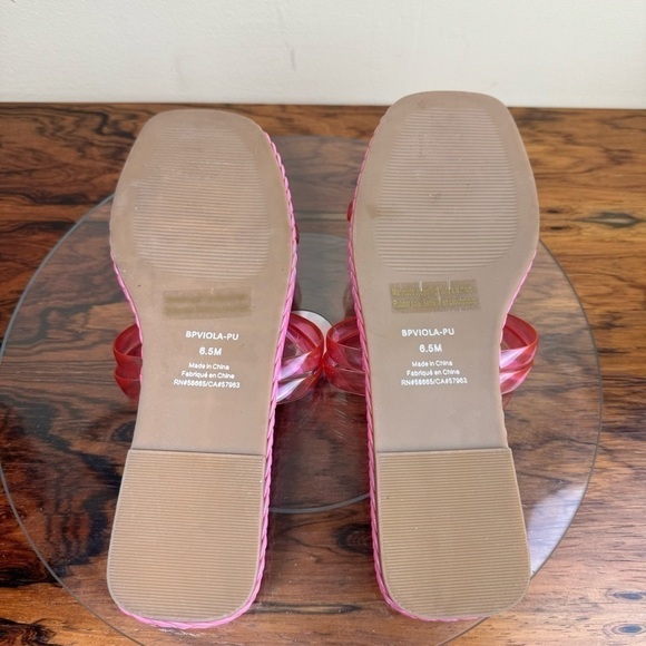 NEW Nordstrom BP Viola Barbie Pink Braided Flat Slide Sandals - Picture 13 of 14